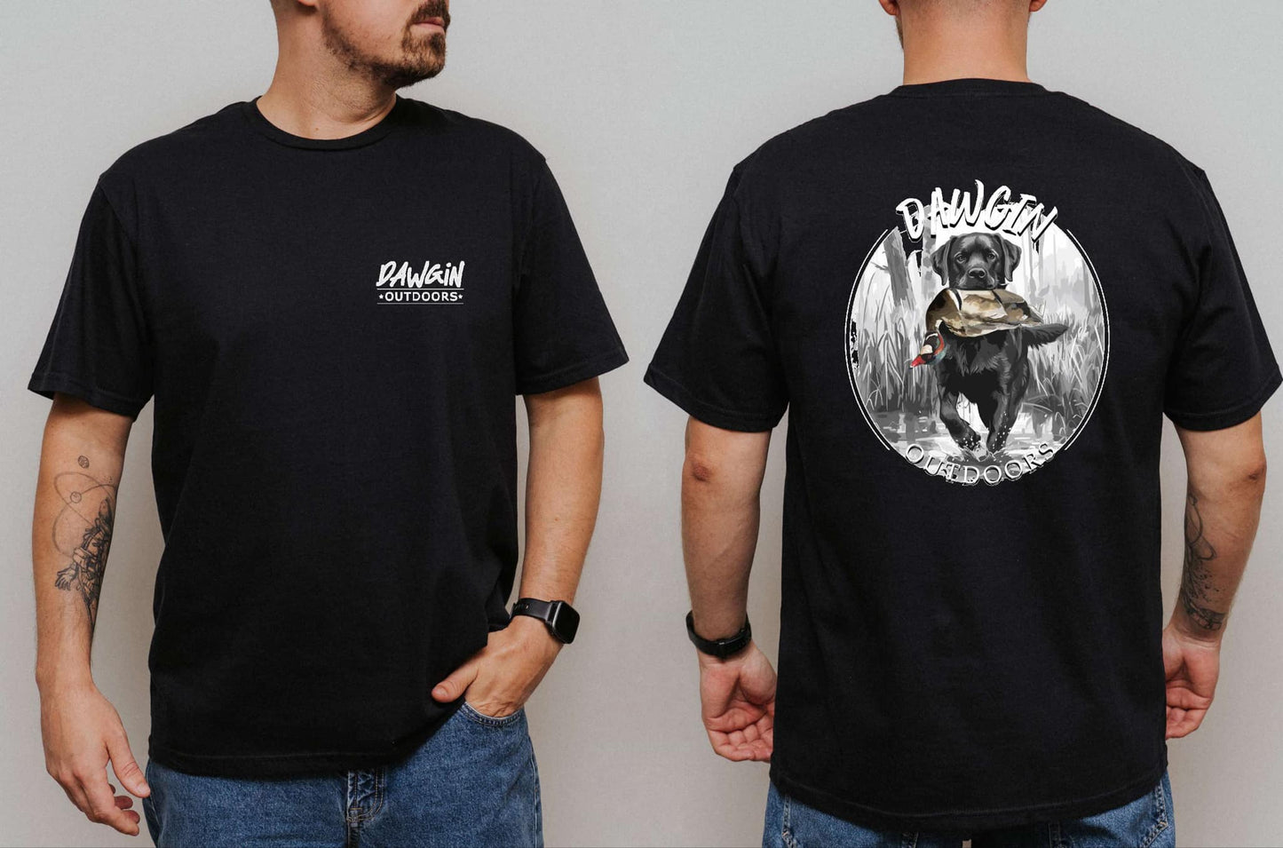 Black Lab and Wood Duck Cotton Tee