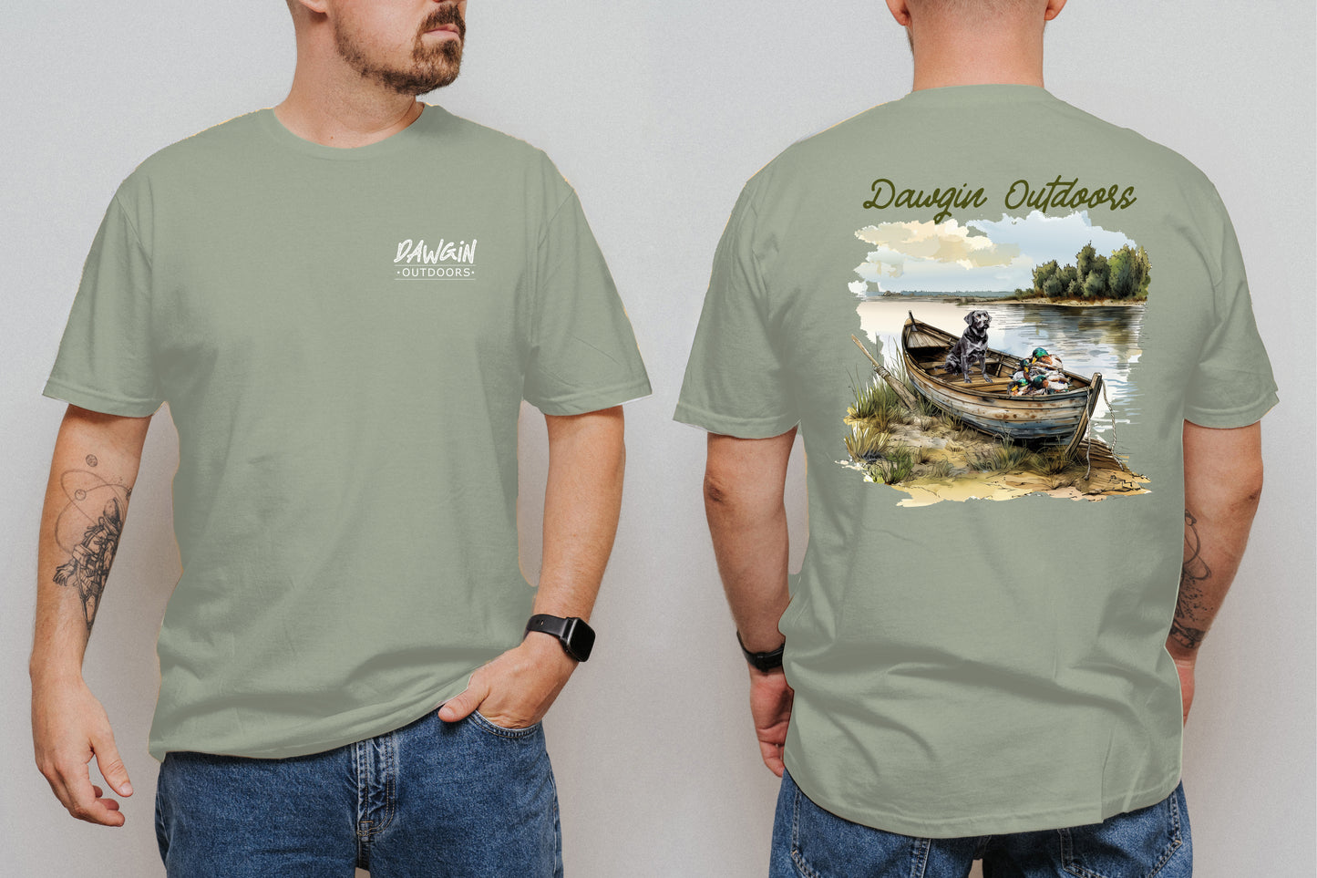 Black Lab and Ducks Cotton Tee